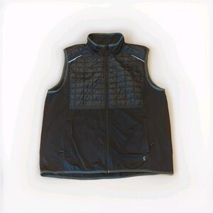 Little Donkey Andy Vest Mens XXL Black Pockets Full Zip Puffer Quilted